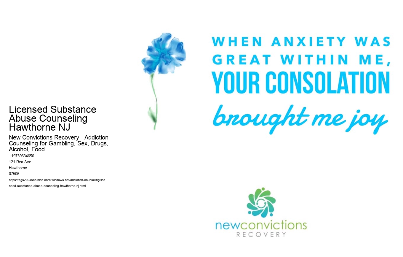 Licensed Substance Abuse Counseling Hawthorne NJ