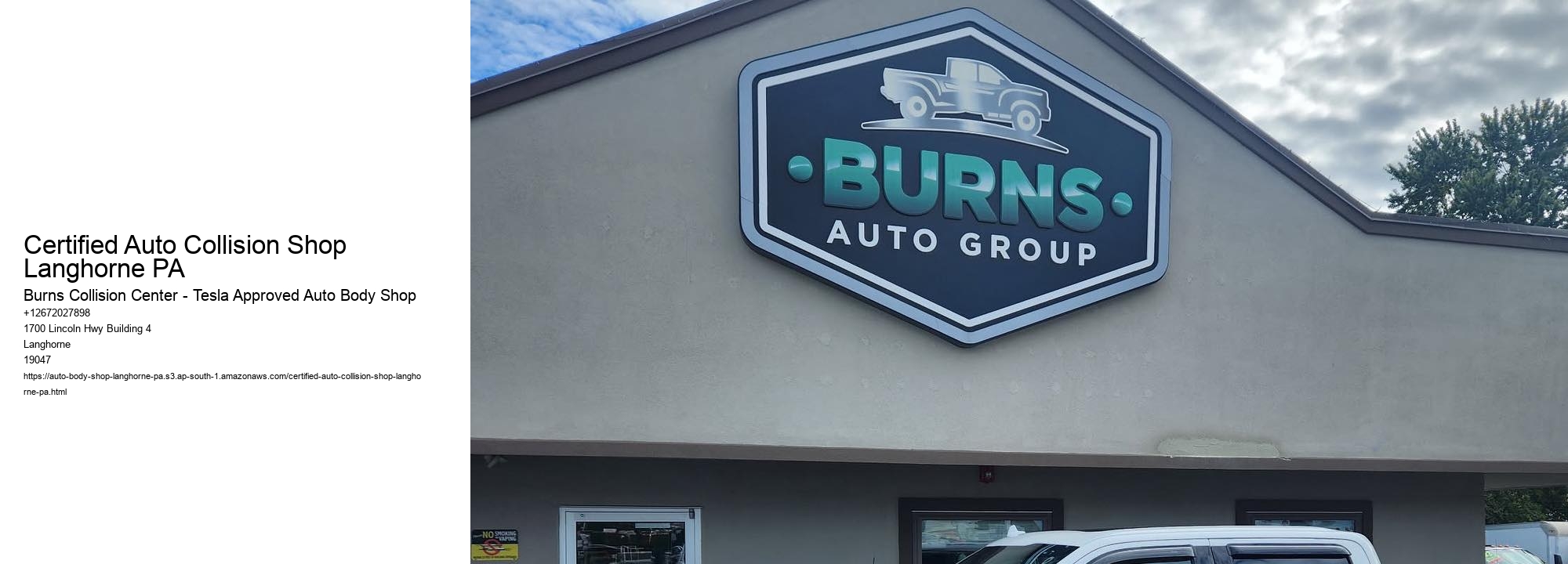 Certified Auto Collision Shop Langhorne PA