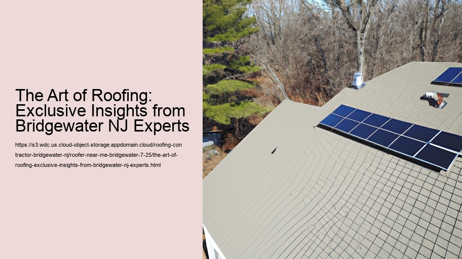 The Art of Roofing: Exclusive Insights from Bridgewater NJ Experts