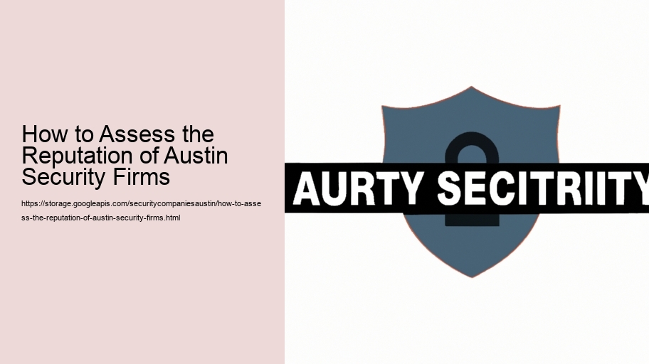How to Assess the Reputation of Austin Security Firms  